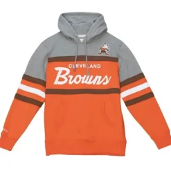 Men Mitchell & Ness Hoodies & Sweatshirts-Headcoach Hoody Cleveland Browns