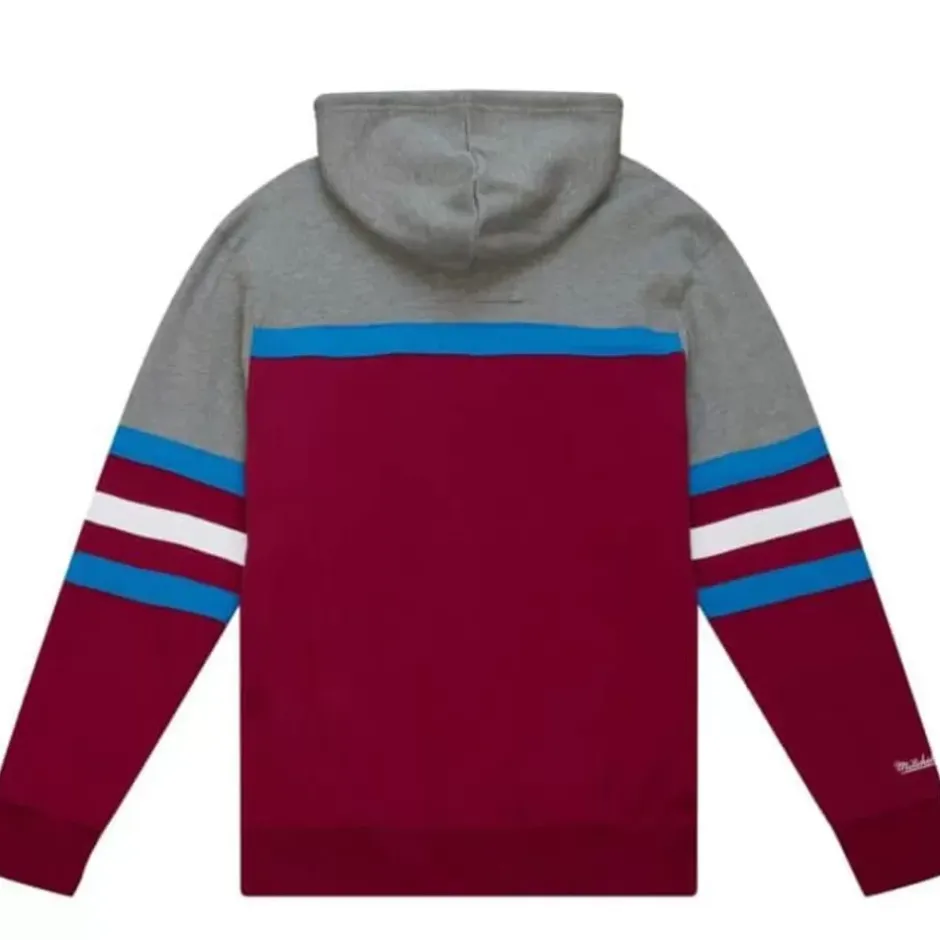 Men Mitchell & Ness Hoodies & Sweatshirts-Headcoach Hoody Colorado Avalanche