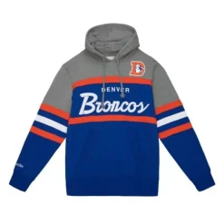 Men Mitchell & Ness Hoodies & Sweatshirts-Headcoach Hoody Denver Broncos