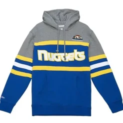 Men Mitchell & Ness Hoodies & Sweatshirts-Headcoach Hoody Denver Nuggets