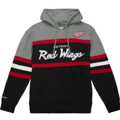 Men Mitchell & Ness Hoodies & Sweatshirts-Headcoach Hoody Detroit Red Wings