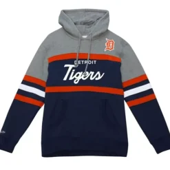 Men Mitchell & Ness Hoodies & Sweatshirts-Headcoach Hoody Detroit Tigers