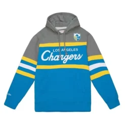 Men Mitchell & Ness Hoodies & Sweatshirts-Headcoach Hoody Los Angeles Chargers