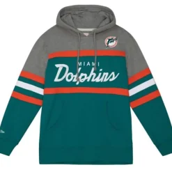 Men Mitchell & Ness Hoodies & Sweatshirts-Headcoach Hoody Miami Dolphins
