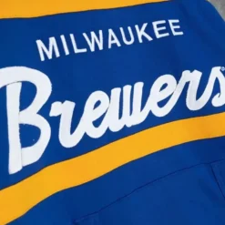 Men Mitchell & Ness Hoodies & Sweatshirts-Headcoach Hoody Milwaukee Brewers
