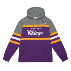 Men Mitchell & Ness Hoodies & Sweatshirts-Headcoach Hoody Minnesota Vikings