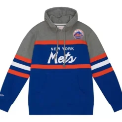 Men Mitchell & Ness Hoodies & Sweatshirts-Headcoach Hoody New York Mets