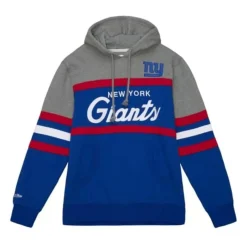 Men Mitchell & Ness Hoodies & Sweatshirts-Headcoach Hoody New York Giants
