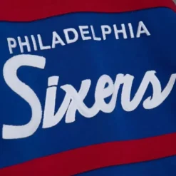 Men Mitchell & Ness Hoodies & Sweatshirts-Headcoach Hoody Philadelphia 76Ers