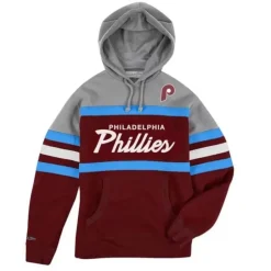 Men Mitchell & Ness Hoodies & Sweatshirts-Headcoach Hoody Philadelphia Phillies