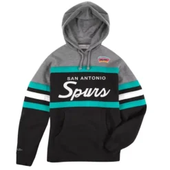 Men Mitchell & Ness Hoodies & Sweatshirts-Headcoach Hoody San Antonio Spurs