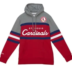 Men Mitchell & Ness Hoodies & Sweatshirts-Headcoach Hoody St. Louis Cardinals