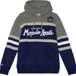 Men Mitchell & Ness Hoodies & Sweatshirts-Headcoach Hoody Toronto Maple Leafs
