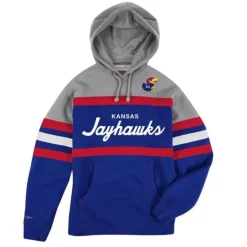 Men Mitchell & Ness Hoodies & Sweatshirts-Headcoach Hoody University Of Kansas
