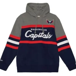 Men Mitchell & Ness Hoodies & Sweatshirts-Headcoach Hoody Washington Capitals