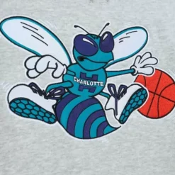Men Mitchell & Ness Hoodies & Sweatshirts-Heavyweight Fleece Hoodie Charlotte Hornets