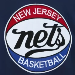 Men Mitchell & Ness Hoodies & Sweatshirts-Heavyweight Fleece Hoodie New Jersey Nets