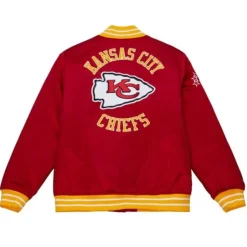 Men Mitchell & Ness Jackets & Outerwear-Heavyweight Satin Jacket Kansas City Chiefs