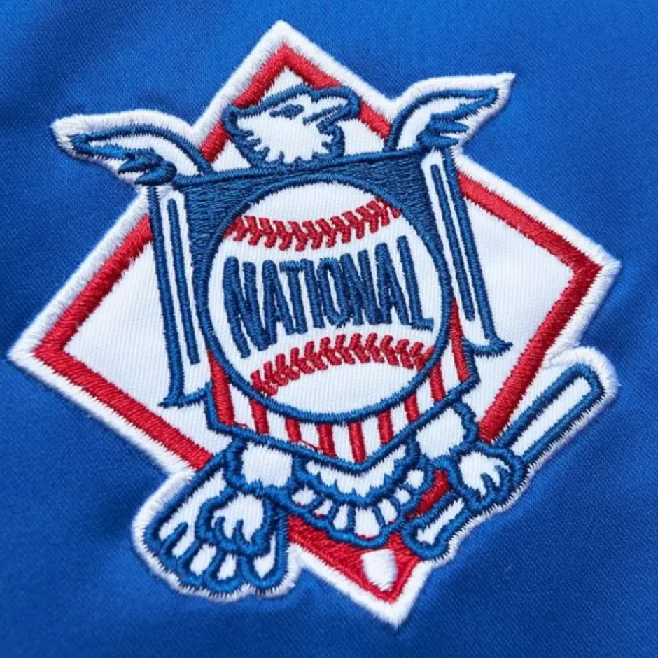 Men Mitchell & Ness Jackets & Outerwear-Heavyweight Satin Jacket Chicago Cubs