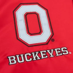 Men Mitchell & Ness Jackets & Outerwear-Heavyweight Satin Jacket Ohio State