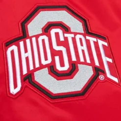 Men Mitchell & Ness Jackets & Outerwear-Heavyweight Satin Jacket Ohio State
