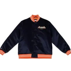 Men Mitchell & Ness Jackets & Outerwear-Heavyweight Satin Jacket New York Islanders