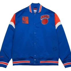 Men Mitchell & Ness Jackets & Outerwear-Heavyweight Satin Jacket New York Knicks