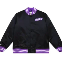 Men Mitchell & Ness Jackets & Outerwear-Heavyweight Satin Jacket Toronto Raptors