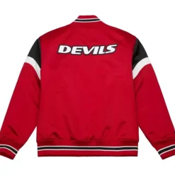Men Mitchell & Ness Jackets & Outerwear-Heavyweight Satin Jacket New Jersey Devils