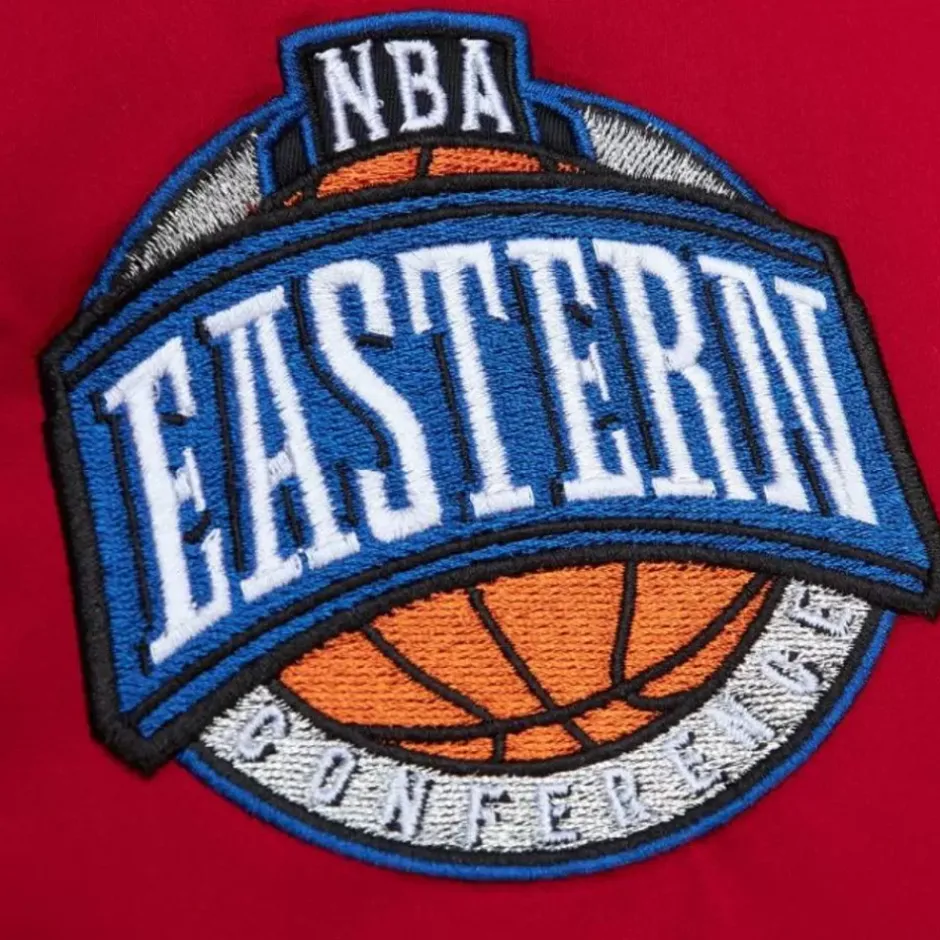 Men Mitchell & Ness Jackets & Outerwear-Heavyweight Satin Jacket Miami Heat