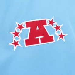 Men Mitchell & Ness Jackets & Outerwear-Heavyweight Satin Jacket Houston Oilers