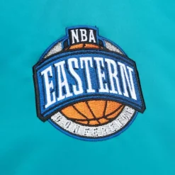 Men Mitchell & Ness Jackets & Outerwear-Heavyweight Satin Jacket Charlotte Hornets