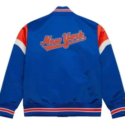 Men Mitchell & Ness Jackets & Outerwear-Heavyweight Satin Jacket New York Mets