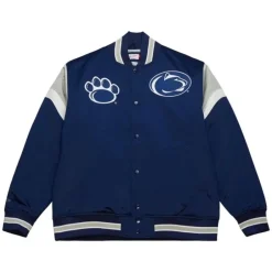 Men Mitchell & Ness Jackets & Outerwear-Heavyweight Satin Jacket Penn State University
