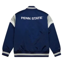 Men Mitchell & Ness Jackets & Outerwear-Heavyweight Satin Jacket Penn State University