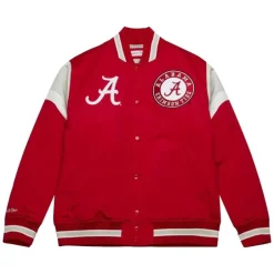 Men Mitchell & Ness Jackets & Outerwear-Heavyweight Satin Jacket University Of Alabama