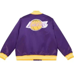 Men Mitchell & Ness Jackets & Outerwear-Heavyweight Satin Jacket Los Angeles Lakers