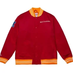 Men Mitchell & Ness Jackets & Outerwear-Heavyweight Satin Jacket Tampa Bay Buccaneers