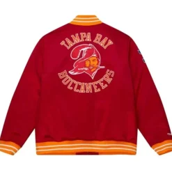 Men Mitchell & Ness Jackets & Outerwear-Heavyweight Satin Jacket Tampa Bay Buccaneers