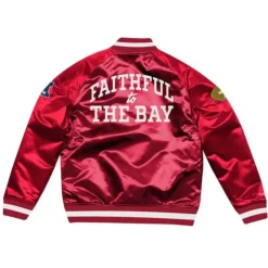 Men Mitchell & Ness Jackets & Outerwear-Heavyweight Satin Jacket San Francisco 49Ers