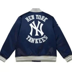 Men Mitchell & Ness Jackets & Outerwear-Heavyweight Satin Jacket New York Yankees