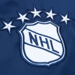 Men Mitchell & Ness Jackets & Outerwear-Heavyweight Satin Jacket Winnipeg Jets