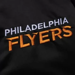 Men Mitchell & Ness Jackets & Outerwear-Heavyweight Satin Jacket Philadelphia Flyers