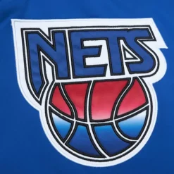 Men Mitchell & Ness Jackets & Outerwear-Heavyweight Satin Jacket New Jersey Nets