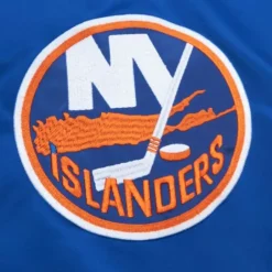 Men Mitchell & Ness Jackets & Outerwear-Heavyweight Satin Jacket New York Islanders