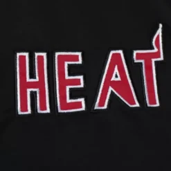 Men Mitchell & Ness Jackets & Outerwear-Heavyweight Satin Jacket Miami Heat