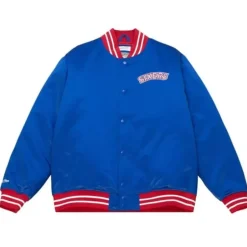 Men Mitchell & Ness Jackets & Outerwear-Heavyweight Satin Jacket Philadelphia 76Ers