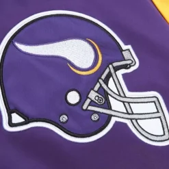 Men Mitchell & Ness Jackets & Outerwear-Heavyweight Satin Jacket Minnesota Vikings