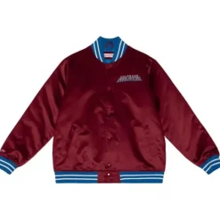 Men Mitchell & Ness Jackets & Outerwear-Heavyweight Satin Jacket Colorado Avalanche