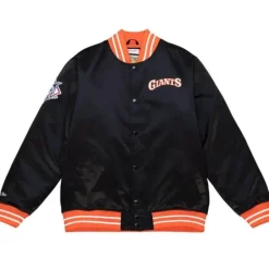 Men Mitchell & Ness Jackets & Outerwear-Heavyweight Satin Jacket San Francisco Giants